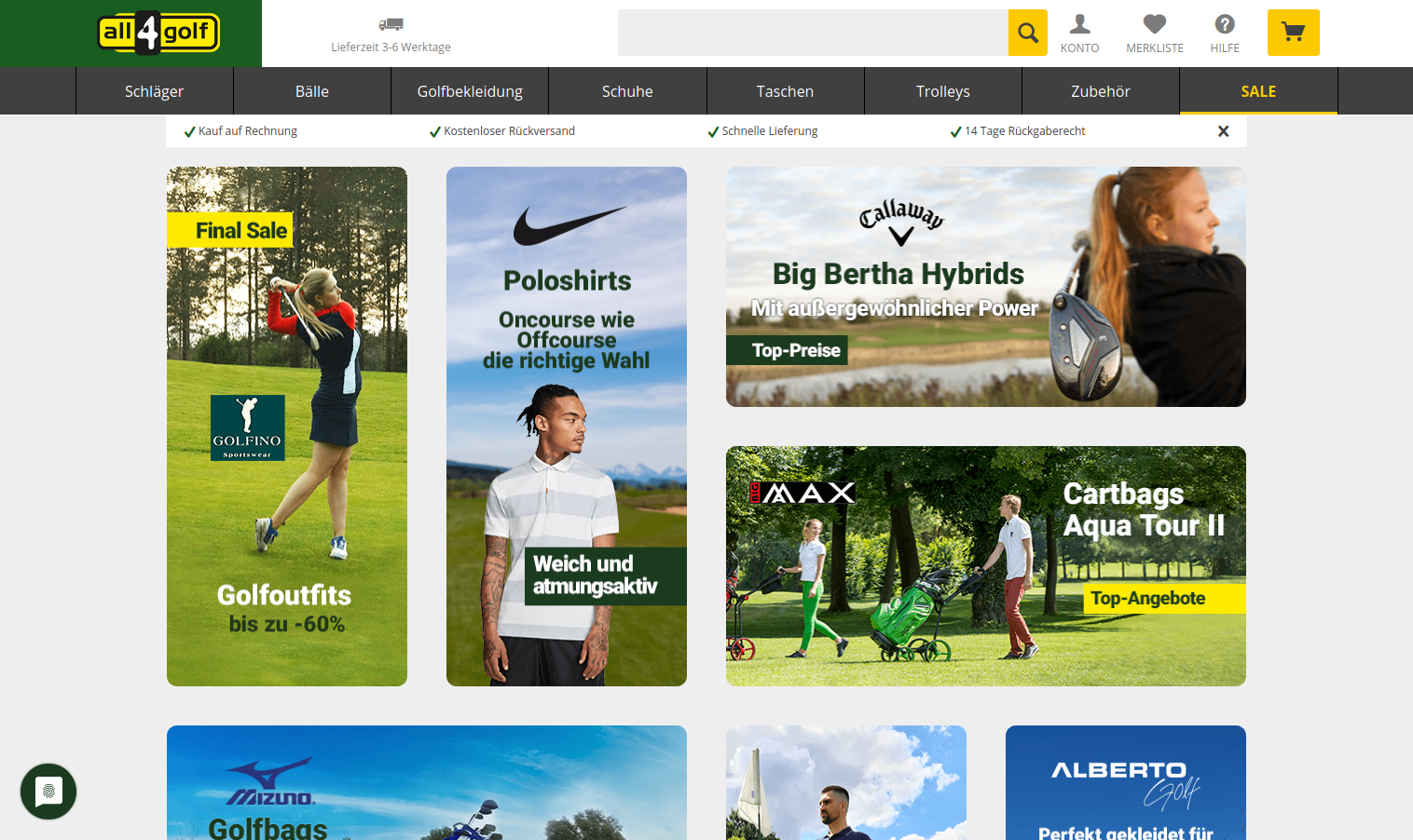 beste golf online shops